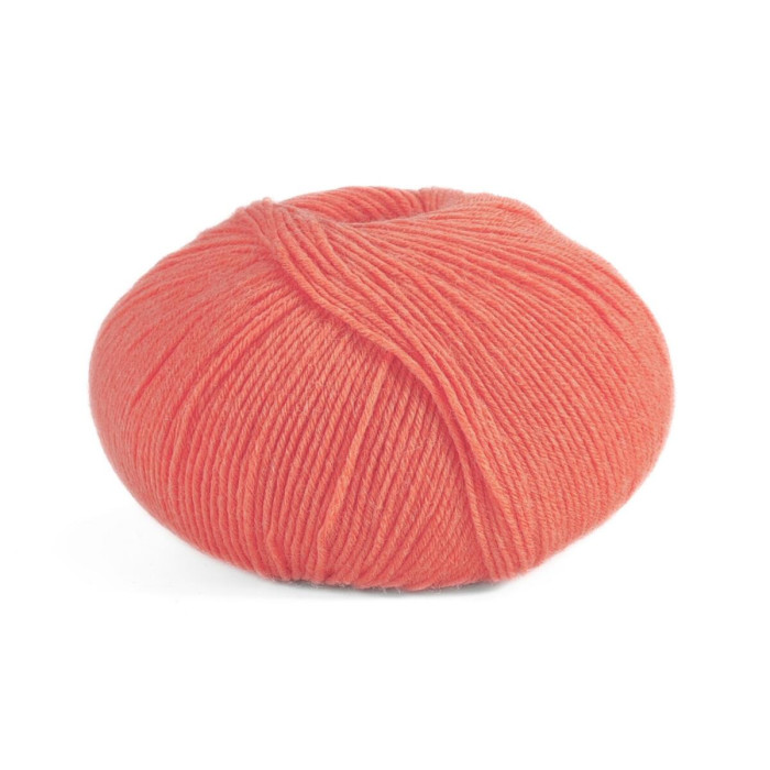 3 Шкарпеткова Пряжа Laines du Nord Unisock 6 PLY, 100г - 400м, кораловий, 75% вовна, 25% нейлон