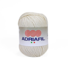 30 Пряжа Adriafil Genesi, 50г - 150м, молочний, 25% шовк, 75% бавовна