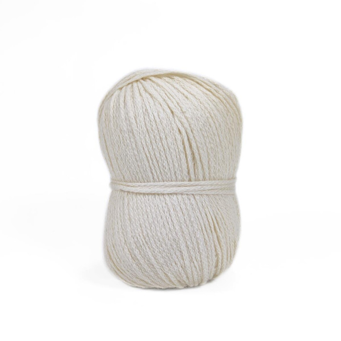 30 Пряжа Adriafil Genesi, 50г - 150м, молочний, 25% шовк, 75% бавовна