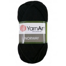30 Пряжа Norway 100гр - 105м (Чорний) YarnArt