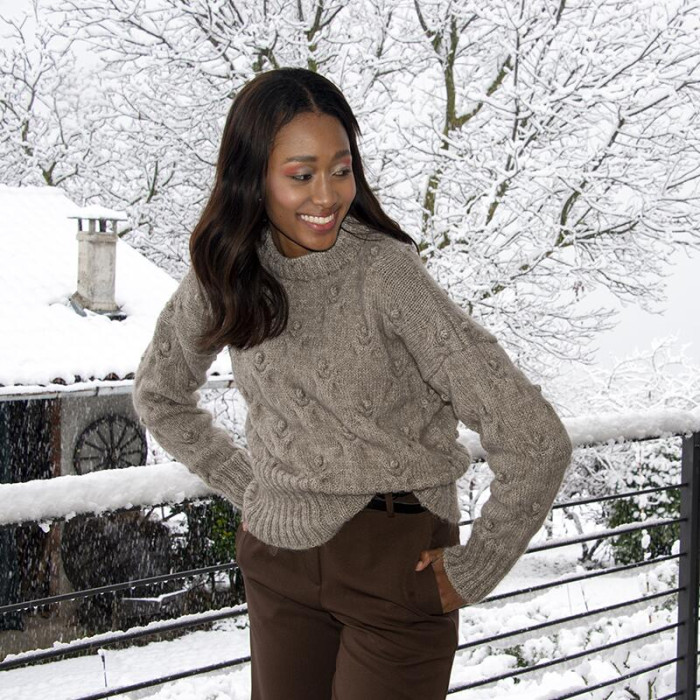 300 Пряжа Mondial Alveare, 200г - 520м, бежевий, 35% мохер, 65% мікрофібра PC