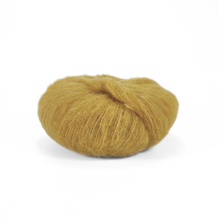 3000 Пряжа Laines du Nord Cashsilk Light, 25г - 145м, гірчичний, 68% вовна, 22% шовк, 10% кашемір