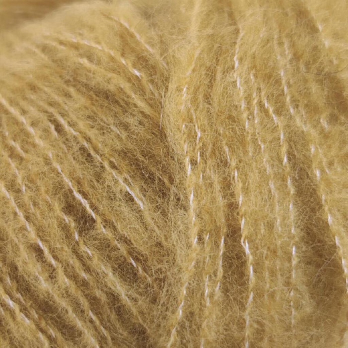 3000 Пряжа Laines du Nord Cashsilk Light, 25г - 145м, гірчичний, 68% вовна, 22% шовк, 10% кашемір