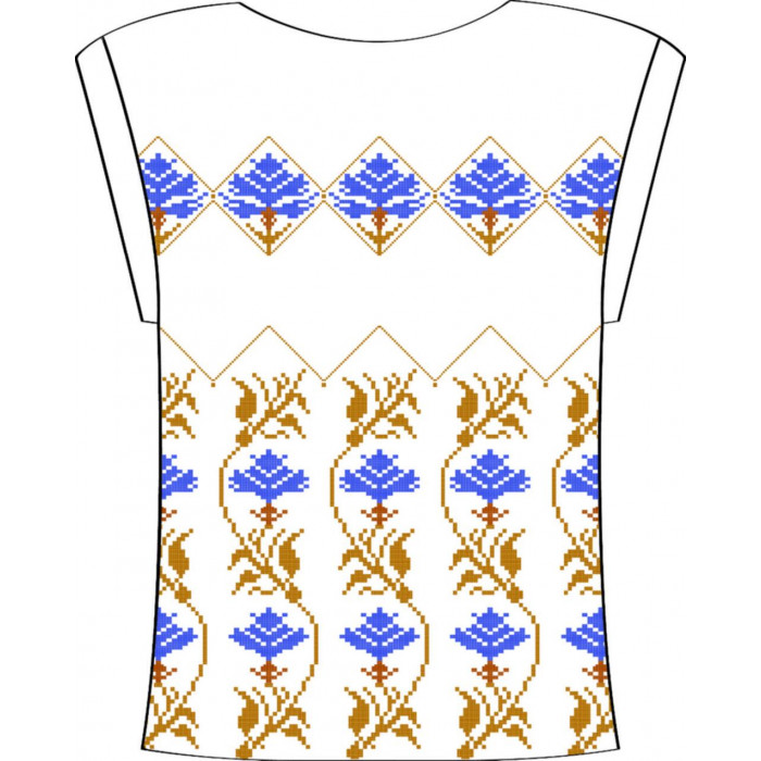 825-14/09 Блузка жіноча з трикутним вирізом (розмір 48). Чарівна Мить. Вишиванки