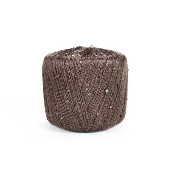 30100 Пряжа Lana Gatto Paillettes, 25г - 195м, горіховий, 100% поліестер