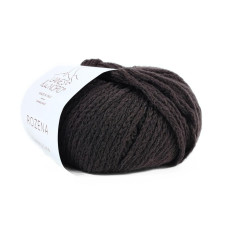 3011 Пряжа Laines du Nord Rozena, 150г - 600м, чорний шоколад, 68% меринос, 17% кашемір 15% нейлон