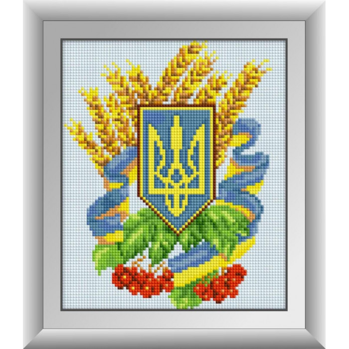 30112 Герб України 3. Dream Art. Набір алмазної мозаїки (квадратні, повна)
