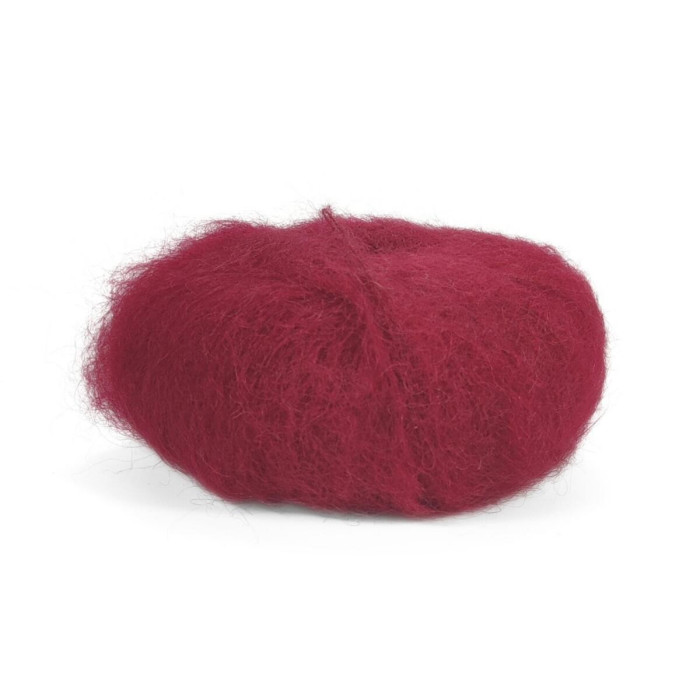 30138 Пряжа Lana Gatto Mohair Royal, 25г - 215м, вишневий, 80% кід мохер, 20% нейлон