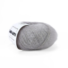 30145 Пряжа Lana Gatto Silk Mohair, 25г - 212м, попелясто-сірий, 75% супер кідмохер, 25% шовк