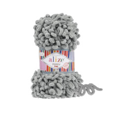 302 Пряжа Puffy Fine 100гр-14,5м (сірий). Alize