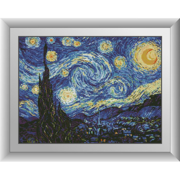 30361 Зоряна ніч. Ван Гог. Dream Art. Набір алмазної мозаїки (квадратні, повна)