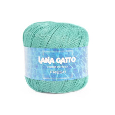 30369 Пряжа Lana Gatto Fresh, 50г - 163м, м'ятний, 100% льон