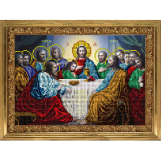 30415 Краса і творчість Заготовка для вишивки бісером - Таємна вечеря 2, 25,9х18 см (схема на шовку)