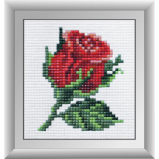 30432M Червона трояндочка. Dream Art. Набір алмазної мозаїки (квадратні, повна)