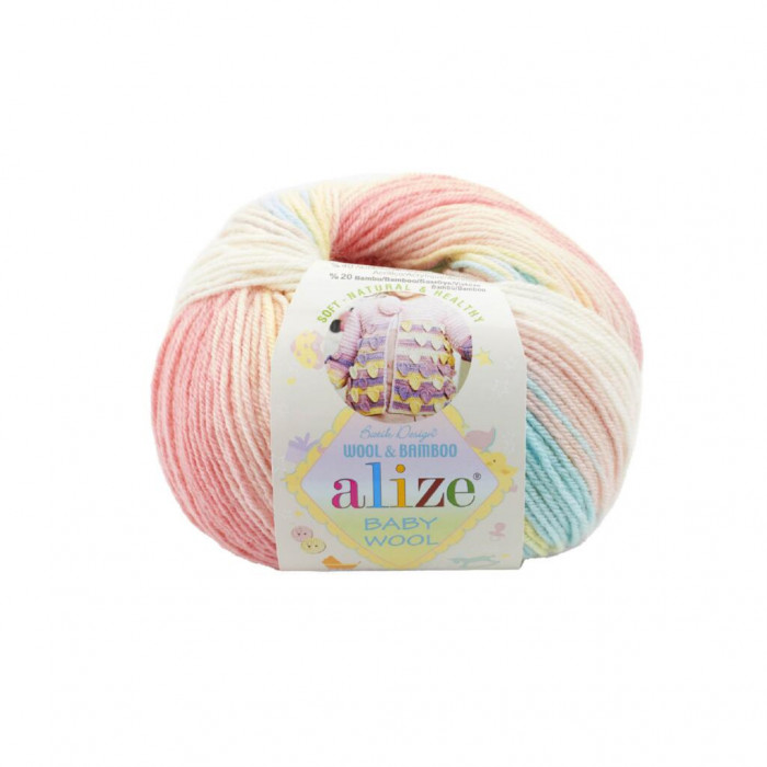 3045 Пряжа Baby Wool Batik 50гр - 175м (різнокольорова). Alize(Знятий з виробництва)