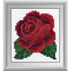 30464M Червона трояндочка. Dream Art. Набір алмазної мозаїки (квадратні, повна)