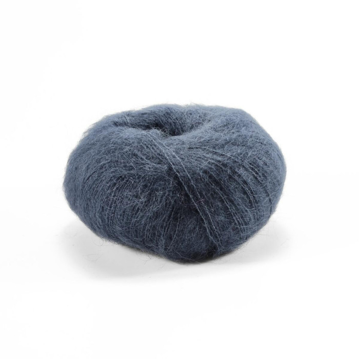 30480 Пряжа Lana Gatto Silk Mohair, 25г - 212м, темно-сірий, 75% супер кідмохер, 25% шовк