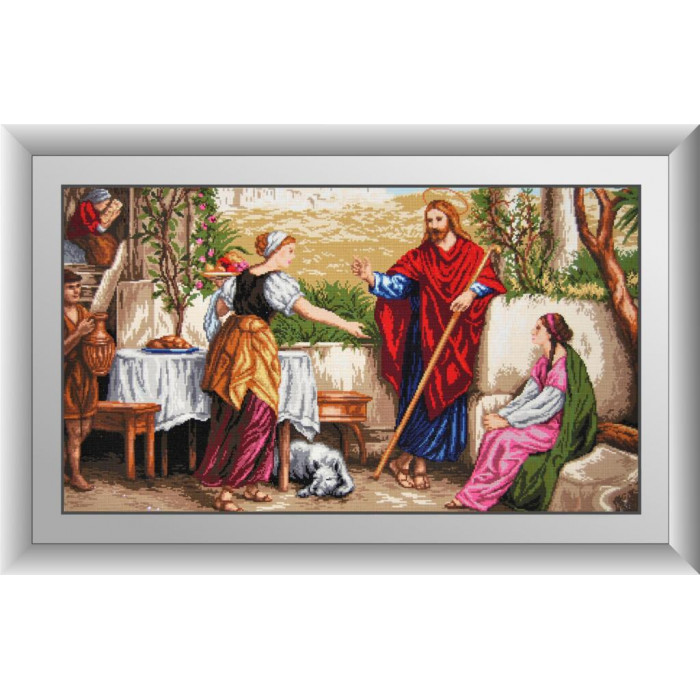 30481 Ісус, Марфа і Марія. Dream Art. Набір алмазної мозаїки (квадратні, повна)