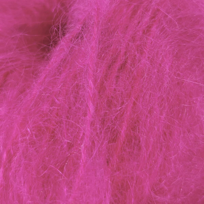 30483 Пряжа Lana Gatto Wool Mohair, 50г - 90м, яскраво-рожевий, 73% мохер, 27% вовна
