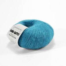 30485 Пряжа Lana Gatto Silk Mohair, 25г - 212м, блакитно-бірюзовий, 75% супер кідмохер, 25% шовк