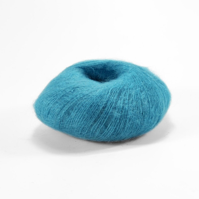 30485 Пряжа Lana Gatto Silk Mohair, 25г - 212м, блакитно-бірюзовий, 75% супер кідмохер, 25% шовк