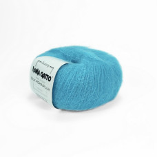 30485 Пряжа Lana Gatto Silk Mohair Lux, 25г - 210м, блакитно-бірюзовий, 78% cуперкід мохер, 14% шовк, 4% нейлон, 4% поліамід
