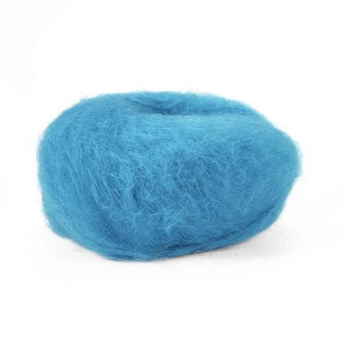 30485 Пряжа Lana Gatto Wool Mohair, 50г - 90м, яскраво-блакитний, 73% мохер, 27% вовна