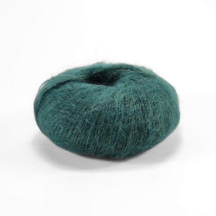 30486 Пряжа Lana Gatto Silk Mohair, 25г - 212м, зелений, 75% супер кідмохер, 25% шовк