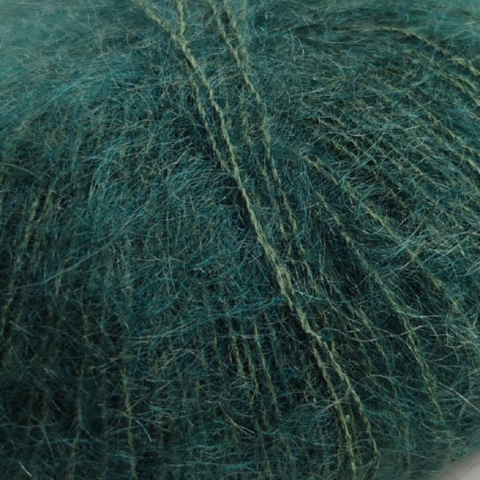 30486 Пряжа Lana Gatto Silk Mohair, 25г - 212м, зелений, 75% супер кідмохер, 25% шовк