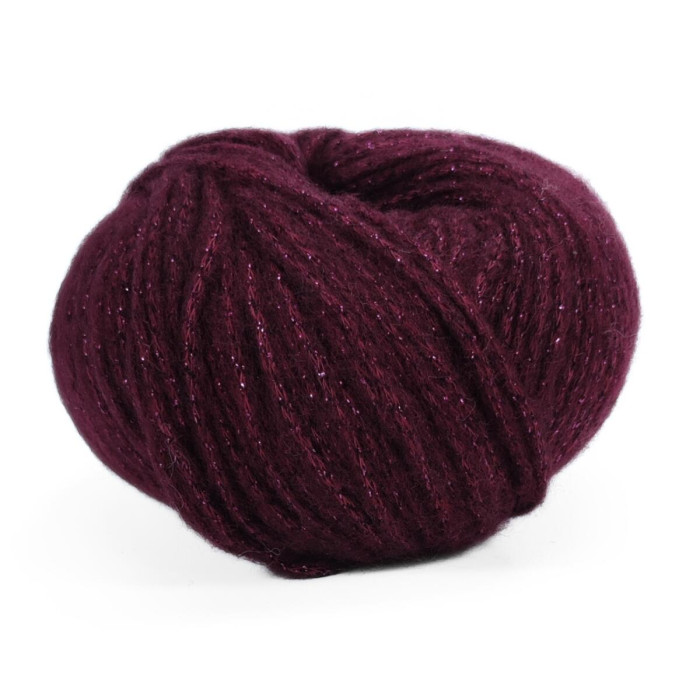 30498 Пряжа Lana Gatto Lounge, 50г - 120м, темно-вишневий, 34% вовна, 46% бавовна, 12% поліестер, 8% поліамід