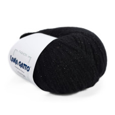 30500 Пряжа Lana Gatto Lounge, 50г - 120м, чорний, 34% вовна, 46% бавовна, 12% поліестер, 8% поліамід