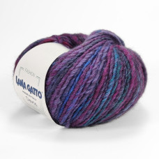 30509 Пряжа Lana Gatto Davos, 50г - 90м, фіолетовий мікс, 51% вовна, 49% акрил