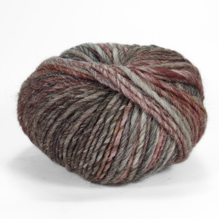 30510 Пряжа Lana Gatto Davos, 50г - 90м, сіро-бордовий мікс, 51% вовна, 49% акрил