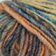 30513 Пряжа Lana Gatto Davos, 50г - 90м, помаранчевий-салатовий-синій мікс, 51% вовна, 49% акрил