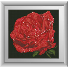 30525 Червона троянда. Dream Art. Набір алмазної мозаїки (квадратні, повна)