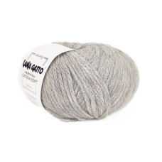 30532 Пряжа Lana Gatto Catena Soft, 50г - 125м, сірий меланж, 40% бавовна, 37% вовна, 23% альпака
