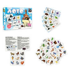 30579 Strateg Настільна гра - Лото Тварини, українською мовою (Стратег)