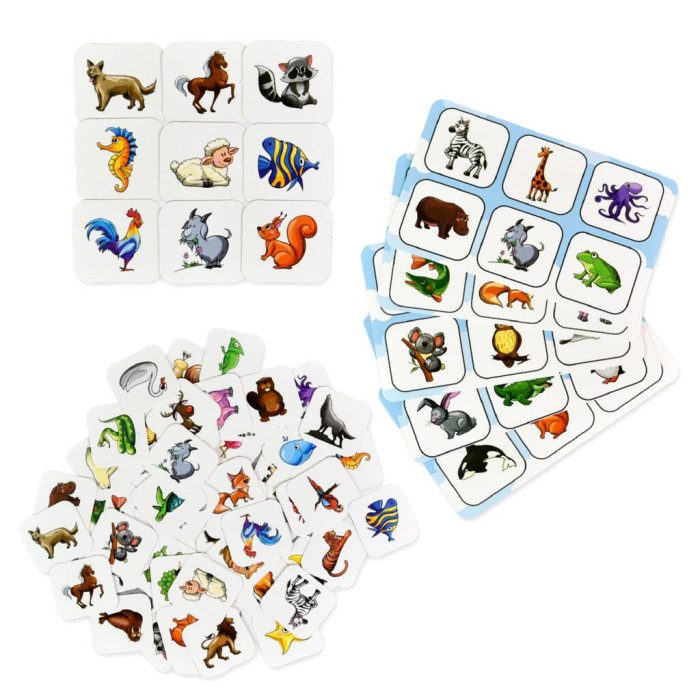 30579 Strateg Настільна гра - Лото Тварини, українською мовою (Стратег)