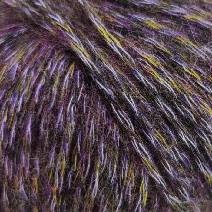 30623 Пряжа Lana Gatto Wengen, 50г - 115м, фіолетовий меланж, 12% альпака, 12% вовна, 76% бавовна