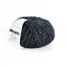 30625 Пряжа Lana Gatto Wengen, 50г - 115м, синій меланж, 12% альпака, 12% вовна, 76% бавовна