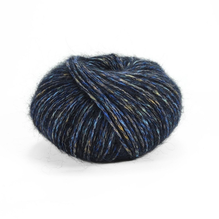 30625 Пряжа Lana Gatto Wengen, 50г - 115м, синій меланж, 12% альпака, 12% вовна, 76% бавовна