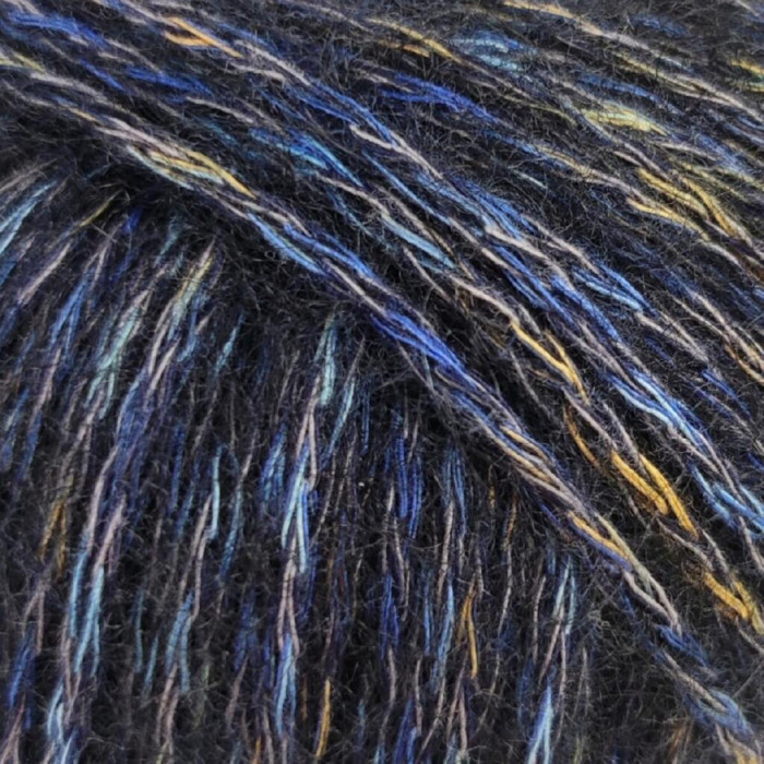 30625 Пряжа Lana Gatto Wengen, 50г - 115м, синій меланж, 12% альпака, 12% вовна, 76% бавовна