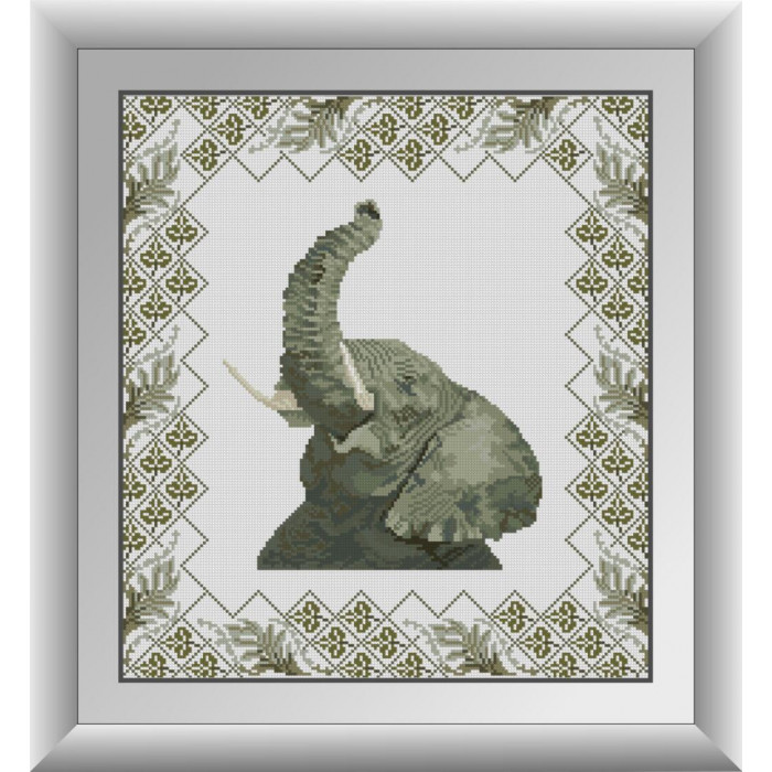 30711 Сафарі. Слон. Dream Art. Набір алмазної мозаїки (квадратні, повна)