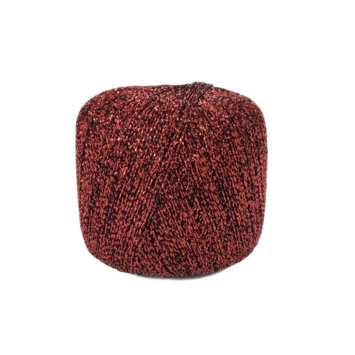 30782 Пряжа Lana Gatto New Glitter, 25г - 300м, темно-червоний, 100% поліестер