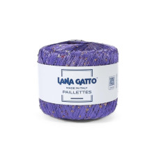 30788 Пряжа Lana Gatto Paillettes, 25г - 195м, фіолетовий, 100% поліестер