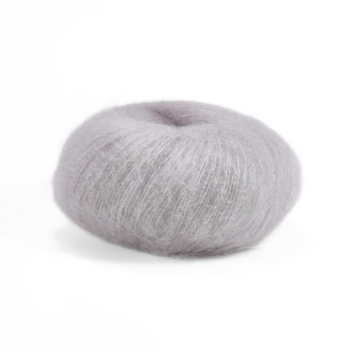 30795 Пряжа Lana Gatto Silk Mohair Lux, 25г - 210м, світло-сірий, 78% cуперкід мохер, 14% шовк, 4% нейлон, 4% поліамід