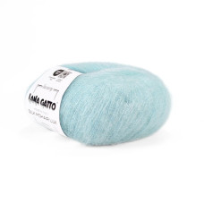 30796 Пряжа Lana Gatto Silk Mohair Lux, 25г - 210м, блакитна крига, 78% cуперкід мохер, 14% шовк, 4% нейлон, 4% поліамід