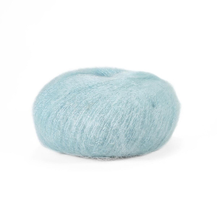 30796 Пряжа Lana Gatto Silk Mohair Lux, 25г - 210м, блакитна крига, 78% cуперкід мохер, 14% шовк, 4% нейлон, 4% поліамід