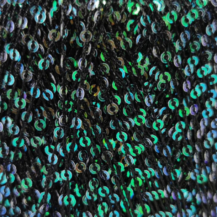 30873 Пряжа Lana Gatto Melodia, 25г - 130м, чорно-зелений, 55% поліамід, 45% поліестер