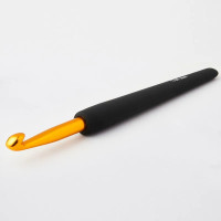 30895 KnitPro Гачок Aluminum 3,25 мм - з чорною ручкою та золотим наконечником, алюміній